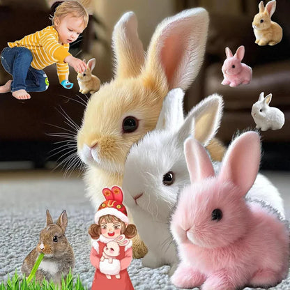 Hvězda francouzských domácností 🐰 Plyšová hračka BunnyBuddy™🎀 od Coeurva, realistická a roztomilá, přináší dětem radost.