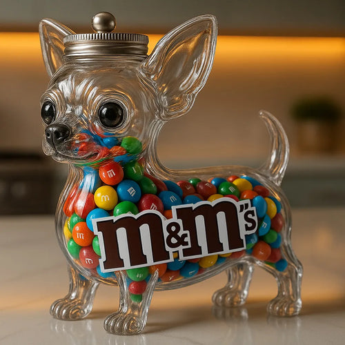 🐕 Sklenice na bonbóny Chihuahua-Originální dárek pro milovníky pejsků