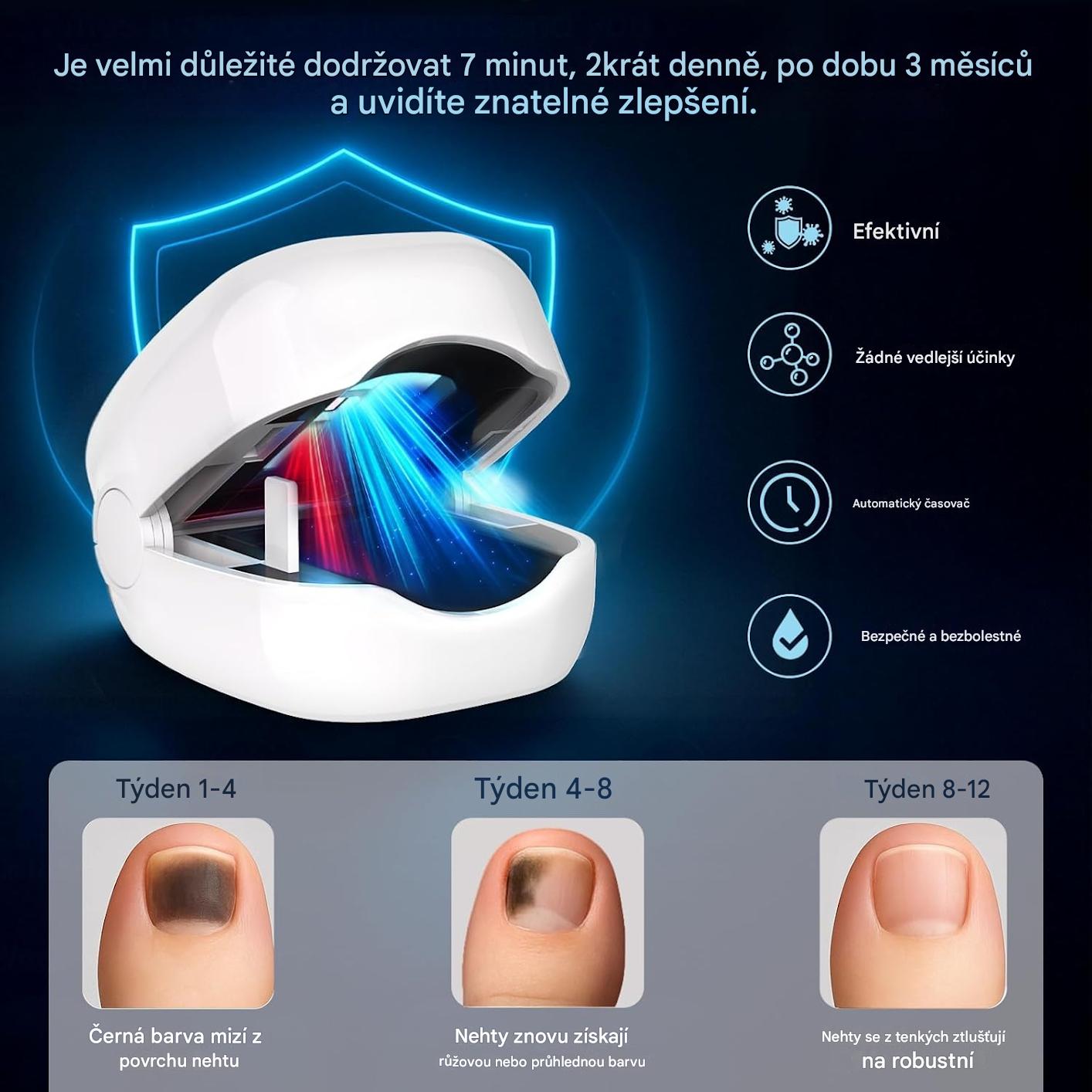 Coeurva Laserové LED zařízení pro léčbu nehtové mykózy