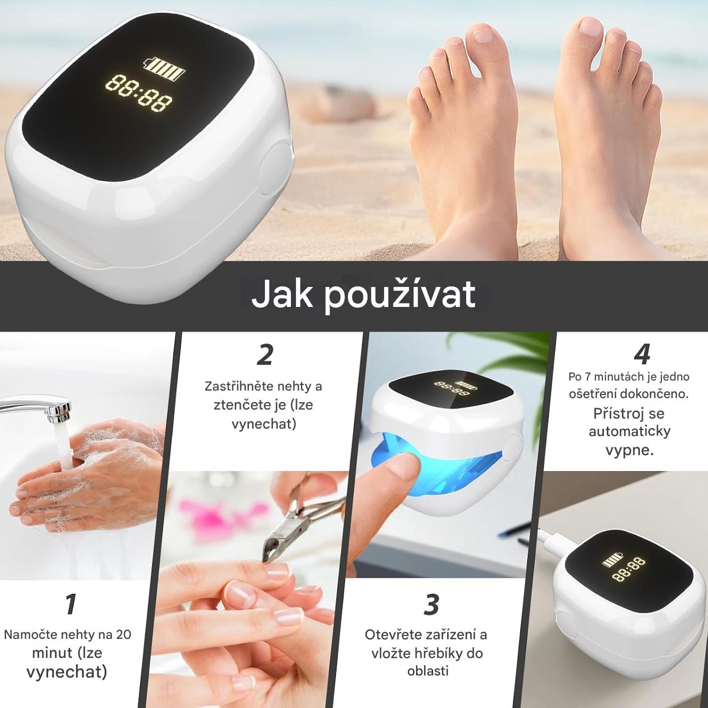 Coeurva Laserové LED zařízení pro léčbu nehtové mykózy
