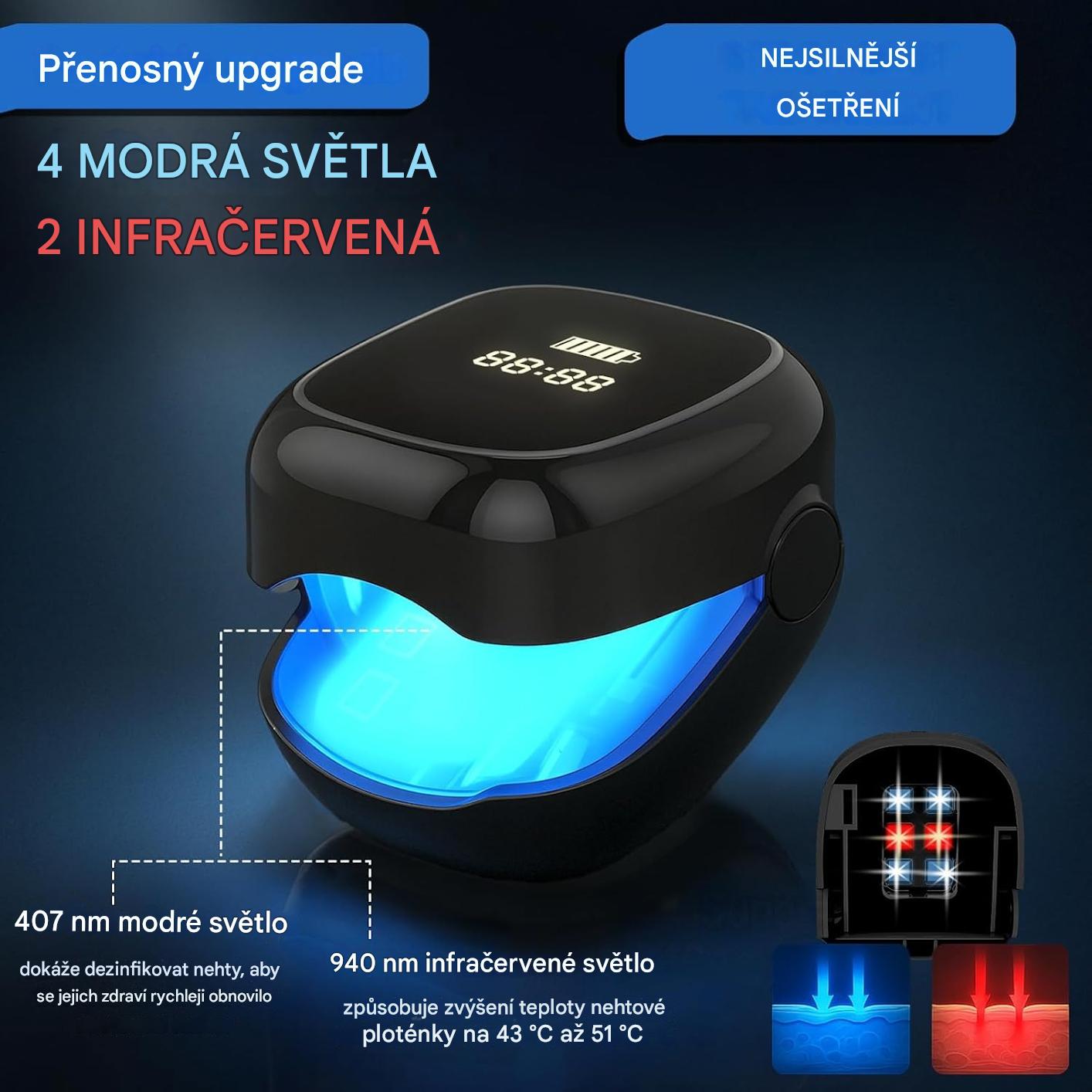 Coeurva Laserové LED zařízení pro léčbu nehtové mykózy
