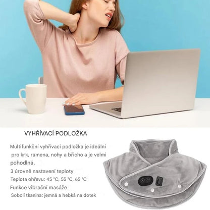 Coeurva Masážní vyhřívací polštář na ramena a krk